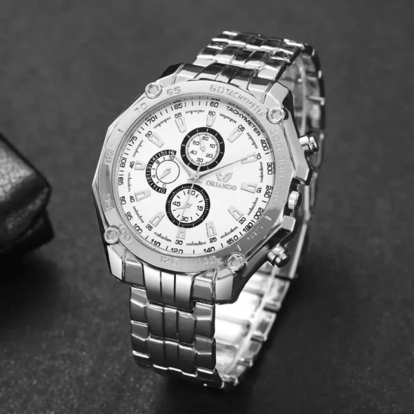 6PCS/Set Fashion Large Dial Men's Watches Luxury Business Quartz Wrist Watch for Man Clock Reloj Hombre（Without Box）