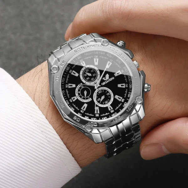 6PCS/Set Fashion Large Dial Men's Watches Luxury Business Quartz Wrist Watch for Man Clock Reloj Hombre（Without Box）