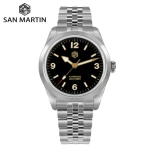 San Martin 38mm Men Sport Watch Fashion Luxury Explore Climbing Automatic Mechanical Sapphire Waterproof 5 Links Bracelet BGW-9