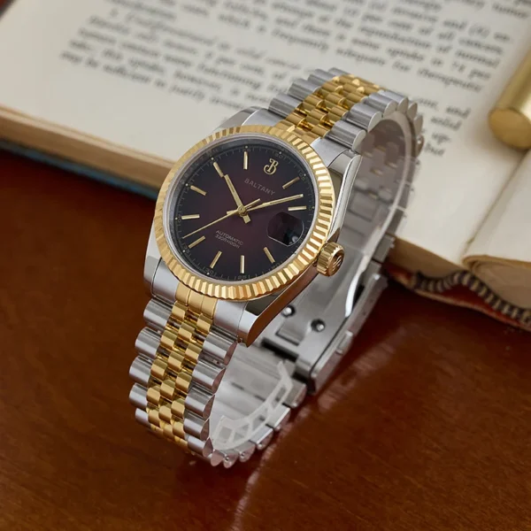 Baltany 36mm Gold Watch Men S4084 Waterproof 10ATM Jubilee Bracelet NH35 Automatic Mechanical Luxury Dress Watches For Men