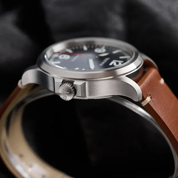 Milifortic 39mm Pilot Watch Man M096 Large Arabic Numerals Dial 100MM Waterproof NH38 Automatic Military Style Field Watch